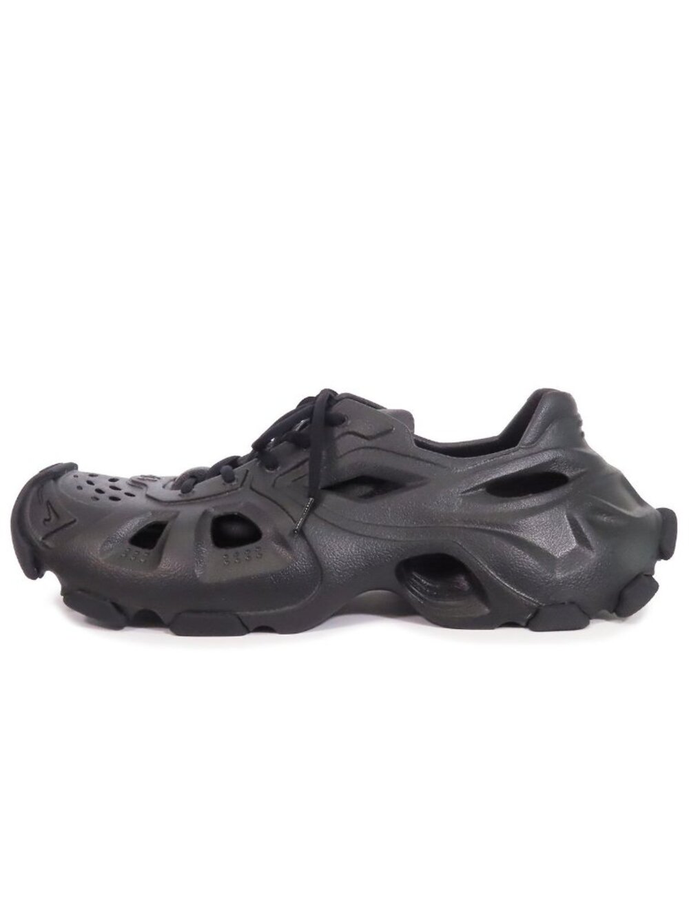 Balenciaga HD Lace-up Sneakers Black Rubber Sandals